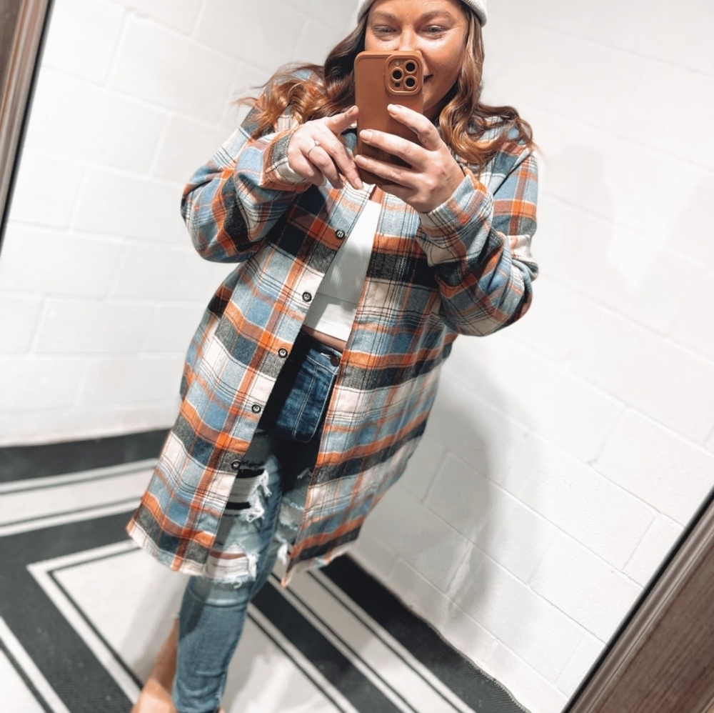Plus Flannel Shirt/ Dress